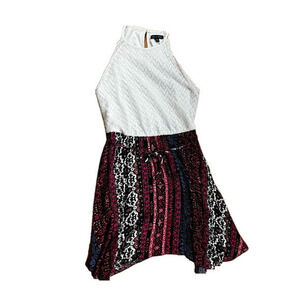 As U Wish White and Red Midi Dress